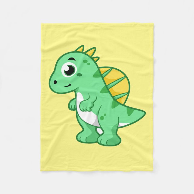 Cute Illustration Of A Spinosaurus. Fleece Blanket (Front)