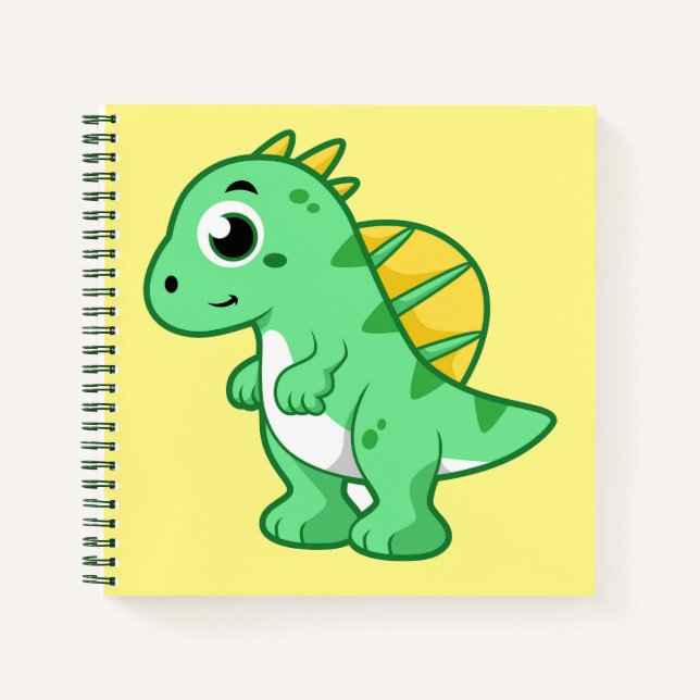 Cute Illustration Of A Spinosaurus. Notebook (Front)