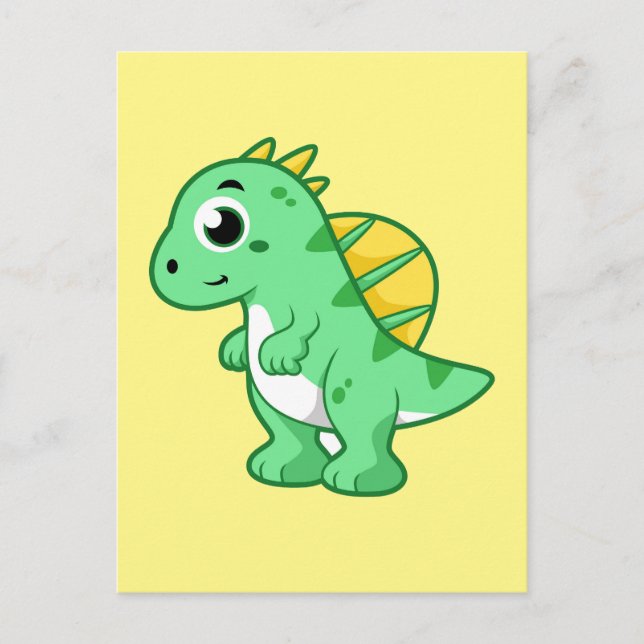 Cute Illustration Of A Spinosaurus. Postcard (Front)