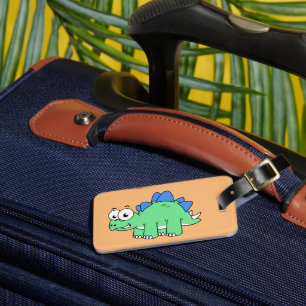 Cute Illustration Of A Stegosaurus. 2 Luggage Tag