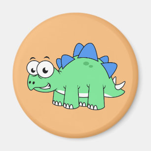 Cute Illustration Of A Stegosaurus. 2 Magnet