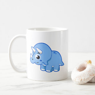Cute Illustration Of A Triceratops Dinosaur. Coffee Mug