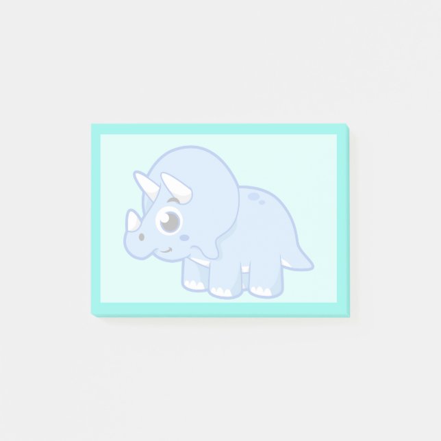 Cute Illustration Of A Triceratops Dinosaur. Post-it Notes (Front)