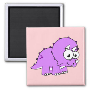 Cute Illustration Of A Triceratops. Magnet