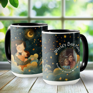 Cute Illustration of Mother & Child   Mother's Day Mug