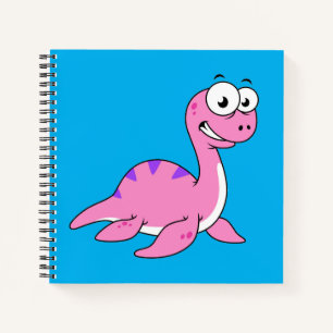 Cute Illustration Of The Loch Ness Monster. Notebook