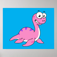 Cute Illustration Of The Loch Ness Monster.