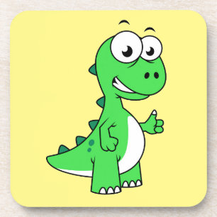 Cute Illustration Of Tyrannosaurus Rex. 2 Coaster