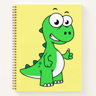 Cute Illustration Of Tyrannosaurus Rex. 2 Notebook