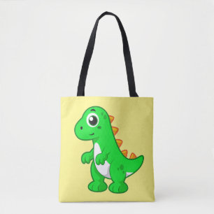 Cute Illustration Of Tyrannosaurus Rex. Tote Bag