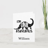 Cute I'm One Asaurus Dinosaur 1st Birthday