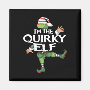 Cute I'm The Quirky Elf Family Matching Christmas  Magnet