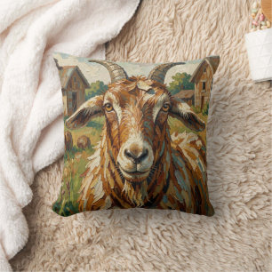 Cute Impastos Farm Animal Goat   Cushion
