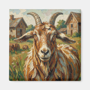 Cute Impastos Farm Animal Goat Magnet