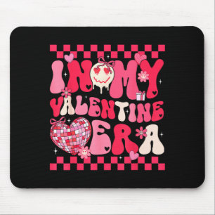 Cute In My Valentine Era Girls Kids Retro Disco He Mouse Pad