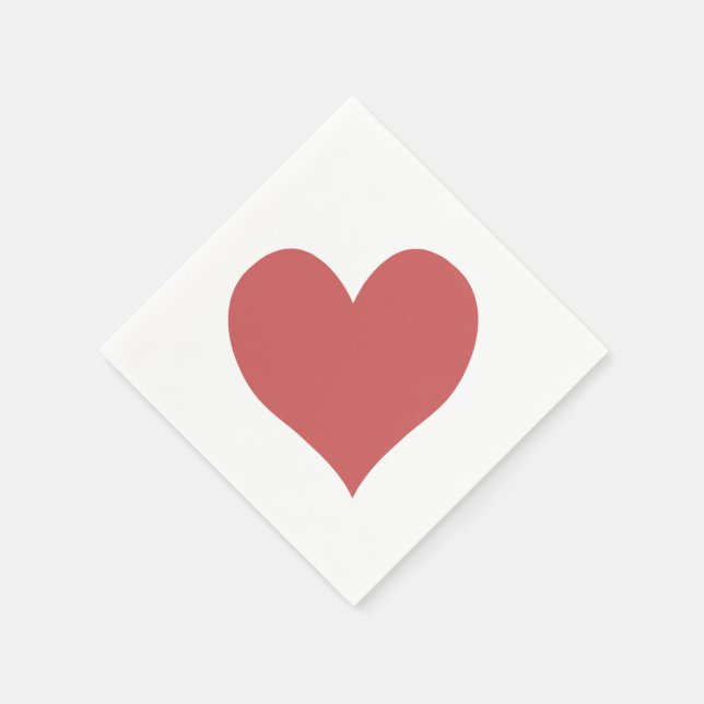 Cute Indian Red Heart Napkin (Corner)
