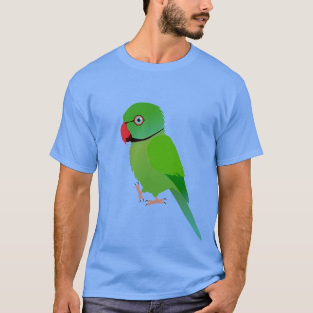 Cute Indian ringneck parakeet T-Shirt (Front)