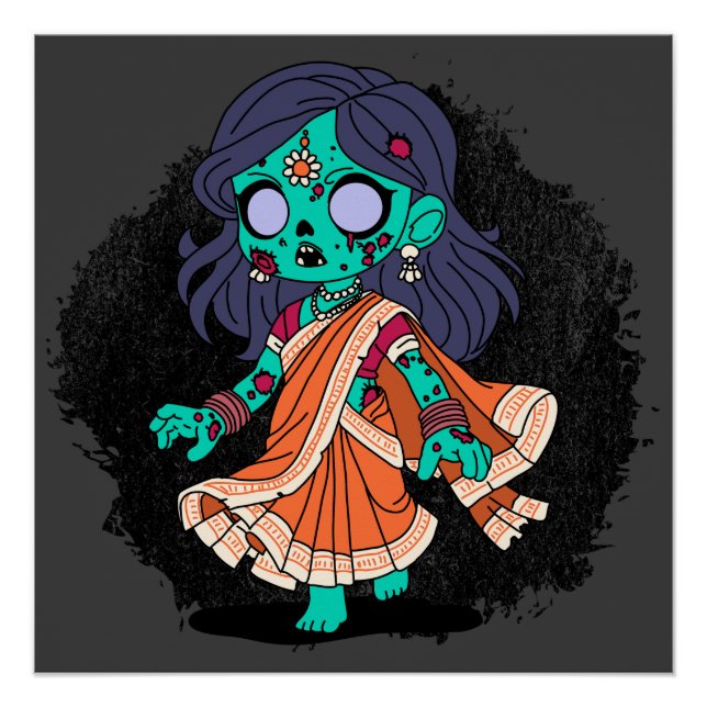 Cute Indian Zombie Poster (Front)