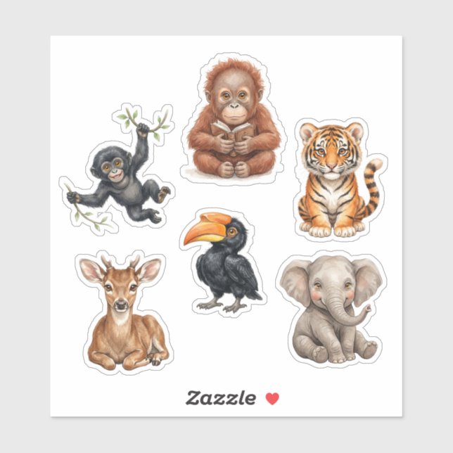 Cute Indonesia Wild Animal Sticker Pack Exotic Jun (Sheet)