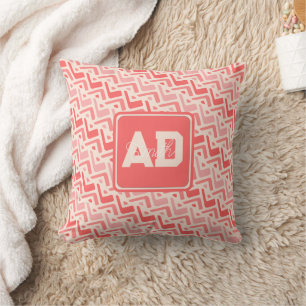 Cute Initial Wedding Rose Pillow