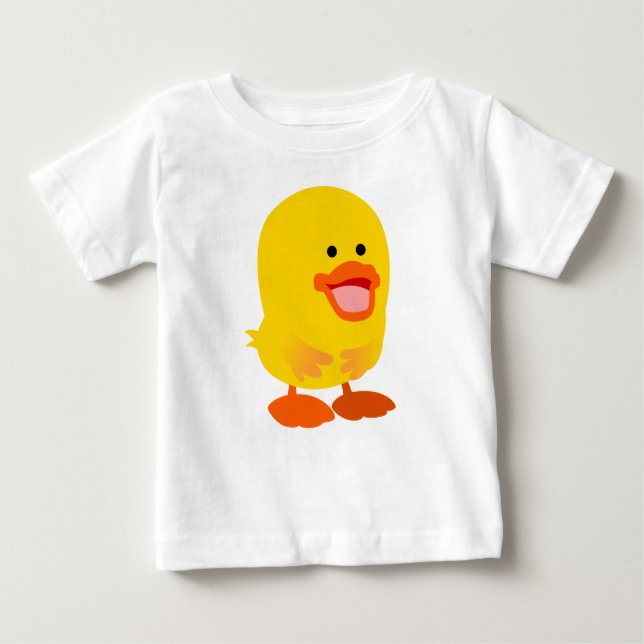 Cute Innocent Cartoon Duckling Baby T-Shirt (Front)