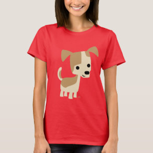 Cute Inquisitive Cartoon Dog Women T-shirt