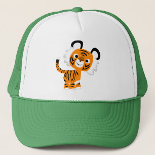 Cute Inquisitive Cartoon Tiger Hat