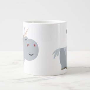 Cute Inscrutable Cartoon Unicorn Jumbo Mug
