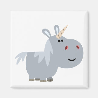 Cute Inscrutable Cartoon Unicorn Magnet