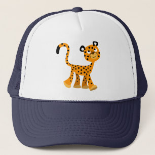 Cute Insouciant Cartoon Cheetah Hat