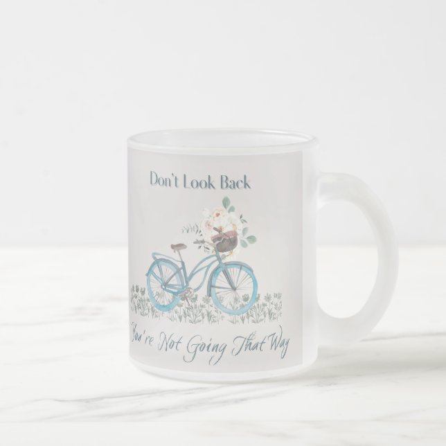 Cute Inspirational Frosted Glass Mug (Right)