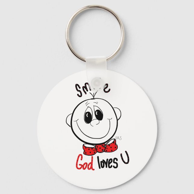 Cute inspirational pin key ring (Front)