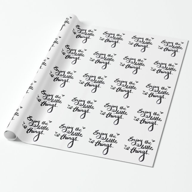 Cute Inspirational Positivity Quote Wrapping Paper (Unrolled)
