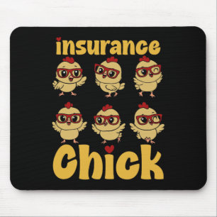 Cute Insurance Agent Chicken Eyegles Insurance Chi Mouse Pad