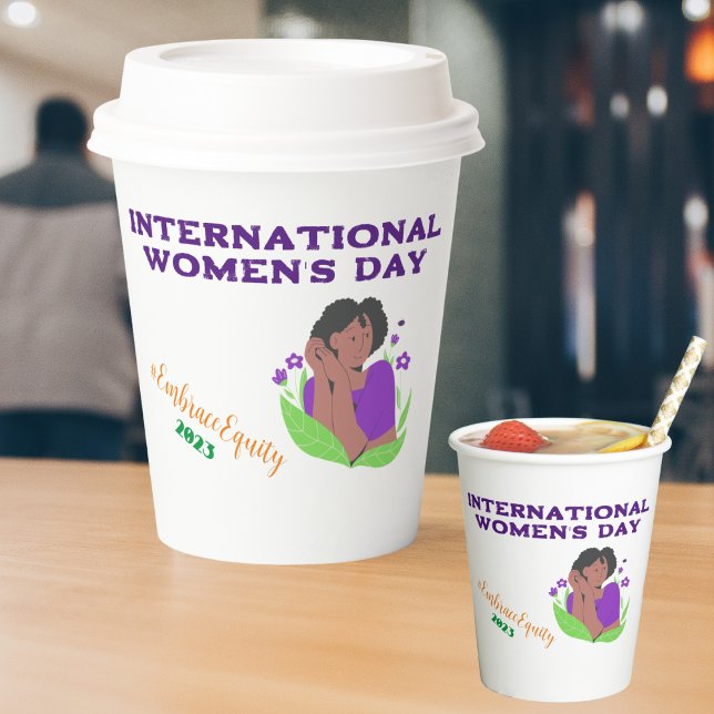 Cute International Women's Day Custom Paper Cups (Creator Uploaded)
