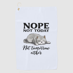 Cute Introvert Cat Golf Towel