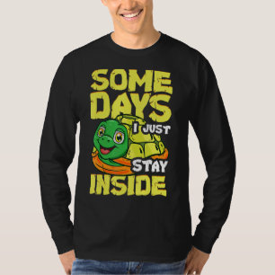 Cute Introvert Turtle Some Days I Just Stay Inside T-Shirt