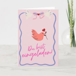 Cute Invitation Card You're Invited! with Dove
