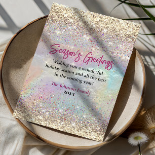 Cute iridescent gold glitter Christmas new year