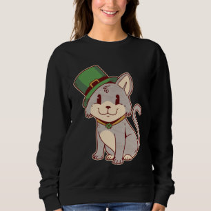 Cute Irish Cat with Top Hat  St Patricks Day Graph
