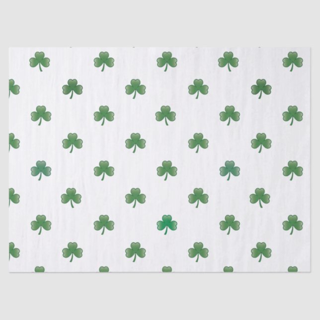 Cute Irish Clover pattern Tissue Paper (Front)
