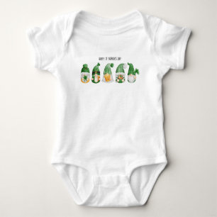 Cute Irish Gnomes St Patrick's Day Baby Bodysuit
