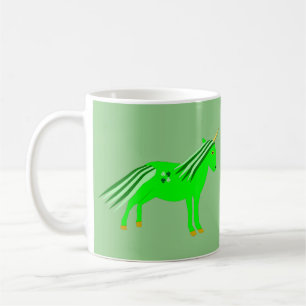 Cute Irish Green and Gold Unicorn Coffee Mug