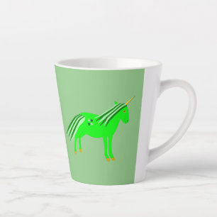 Cute Irish Green and Gold Unicorn Latte Mug
