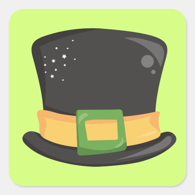 Cute Irish Hat Square Sticker (Front)