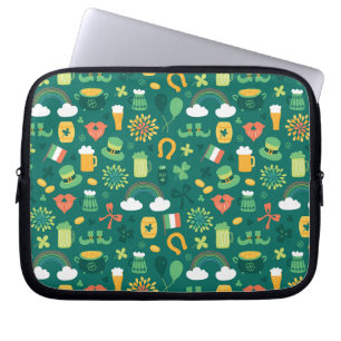 Cute Irish Icon Pattern Laptop Sleeve