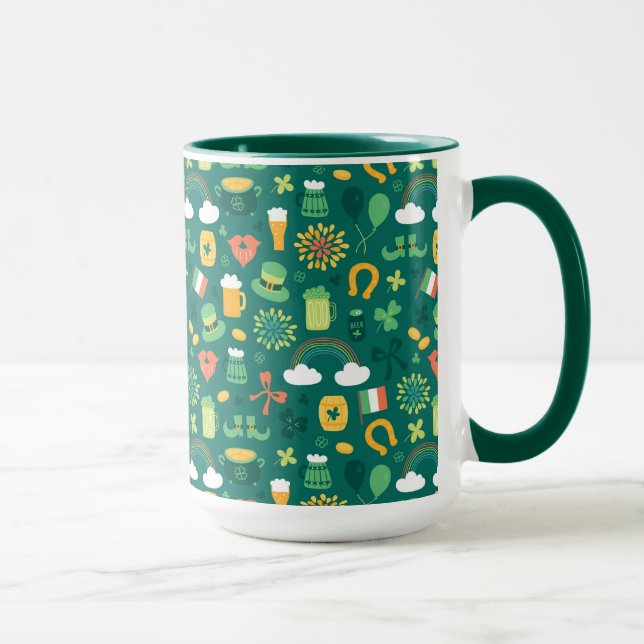 Cute Irish Icon Pattern Mug (Right)