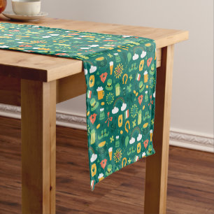 Cute Irish Icon Pattern Short Table Runner