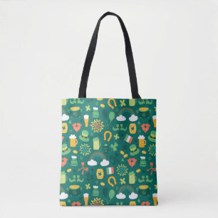 Cute Irish Icon Pattern Tote Bag
