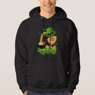 Cute Irish Pomeranian Dog With A Pot Of Gold Hoodie